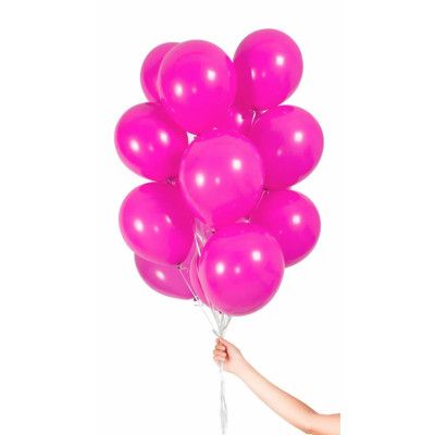 Ballonger med band magenta 23cm 30-pack