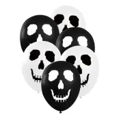 Ballonger med Dödskalle - 6-pack
