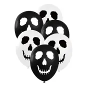 Ballonger med Dödskalle - 6-pack