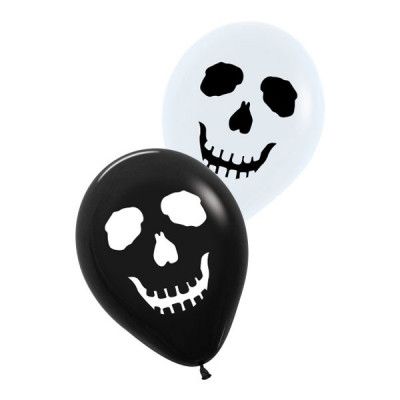 Ballonger med Dödskalle - 6-pack