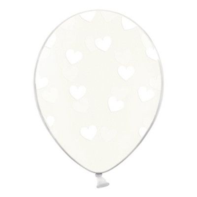 Ballonger med Hjärtan Transparenta - 50-pack