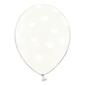 Ballonger med Hjärtan Transparenta - 6-pack