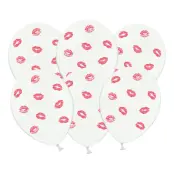 Ballonger med Röda Läppar - 6-pack