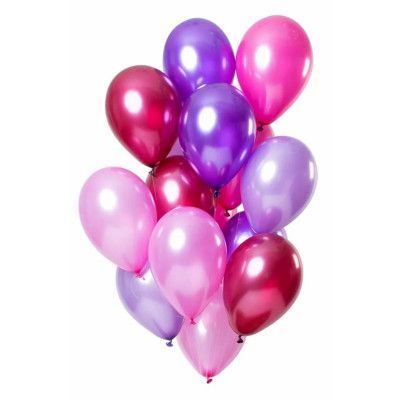 Ballonger Merry Berry Pink Metallic 33 cm 15-pack