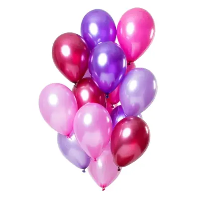 Ballonger Merry Berry Pink Metallic 33 cm 15-pack