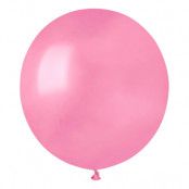 Ballonger Metallic Rosa Runda Stora - 10-pack