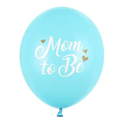 Ballonger Mom To Be Ljusblå - 6-pack