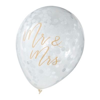 Ballonger Mr & Mrs Transparenta - 5-pack
