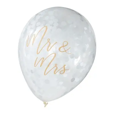 Ballonger Mr & Mrs Transparenta - 5-pack