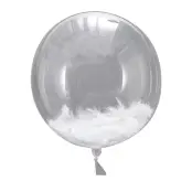 Ballonger Orbz med Vita Fjädrar - 3-pack