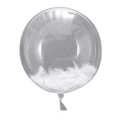 Ballonger Orbz med Vita Fjädrar - 3-pack