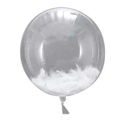 Ballonger Orbz med Vita Fjädrar - 3-pack