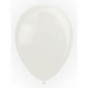 Ballonger pärlemor vita 10-pack