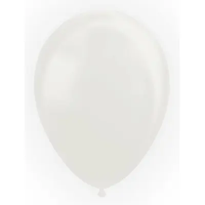 Ballonger pärlemor vita 10-pack