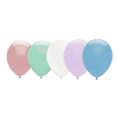 Ballonger Pastell Flerfärgade - 50-pack