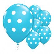 Ballonger Polka Dot Ljusblå - 25-pack