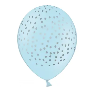 Ballonger Prickar Blå/Silver - 6-pack