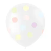 Ballonger Prickig Pastell - 6-pack
