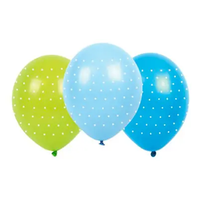 Ballonger Prickiga Blå/Grön/Ljusblå - 6-pack