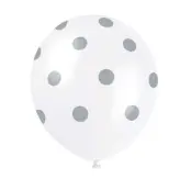 Ballonger prickiga silver 6-pack