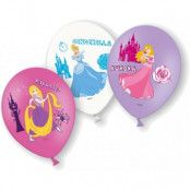 Ballonger prinsessor färgtryck 6-pack