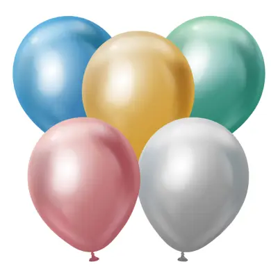 Ballonger Professional Flerfärgade Chrome - 10-pack