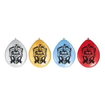 Ballonger Riddare Flerfärgade - 8-pack