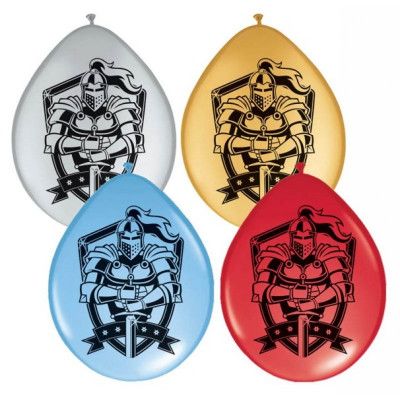 Ballonger riddare, fyra färger 8-pack