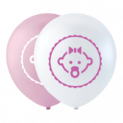 Ballonger rosa bebis 6-pack