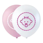 Ballonger rosa bebis 6-pack