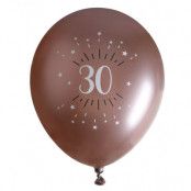 Ballonger Roséguld 30 år, 6-pack
