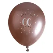 Ballonger Roséguld 60 år, 6-pack