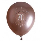 Ballonger Roséguld 70 år, 6-pack