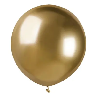 Ballonger Shiny Guld Runda Stora - 3-pack