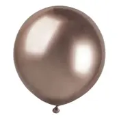 Ballonger Shiny Roséguld Runda Stora - 3-pack