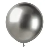 Ballonger Shiny Silver Runda Stora - 3-pack