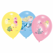 Ballonger Sjöjungfru - färgmotiv 6-pack