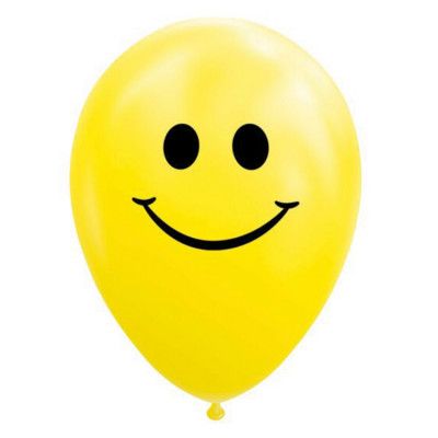 Ballonger Smiley Gul 8-pack
