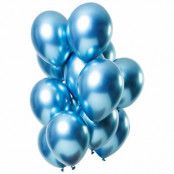 Ballonger Spegeleffekt blue 33 cm 12-pack