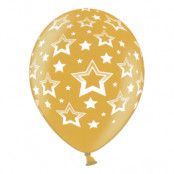 Ballonger Stjärnor Guld - 6-pack