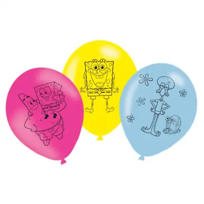 Ballonger Svampbob 6-pack