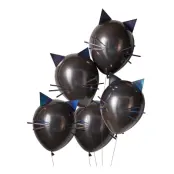 Ballonger Svart Katt - 5-pack