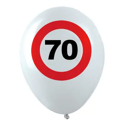 Ballonger Trafikskylt 70 - 12-pack
