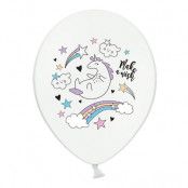 Ballonger Unicorn Pastell - 6-pack