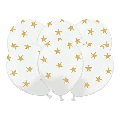 Ballonger Vita med Stjärnor