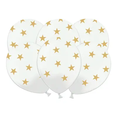 Ballonger Vita med Stjärnor
