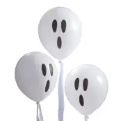 Ballonger Vita Spöken - 10-pack