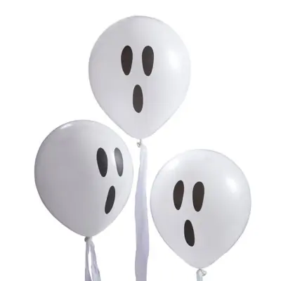 Ballonger Vita Spöken - 10-pack
