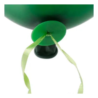 Ballongförslutare med Snöre Grön - 100-pack