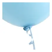 Ballongförslutare med Snöre Ljusblå - 100-pack